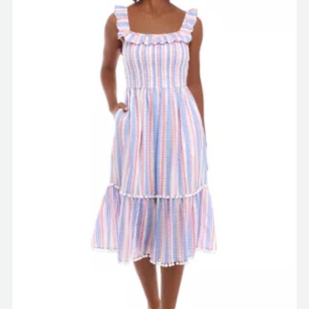 Crown and Ivy square neck midi dress